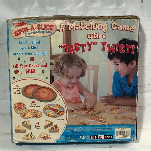 Melissa & Doug Spin-A-Slice Pizza Matching Educational Game Rare - Picture 2 of 10
